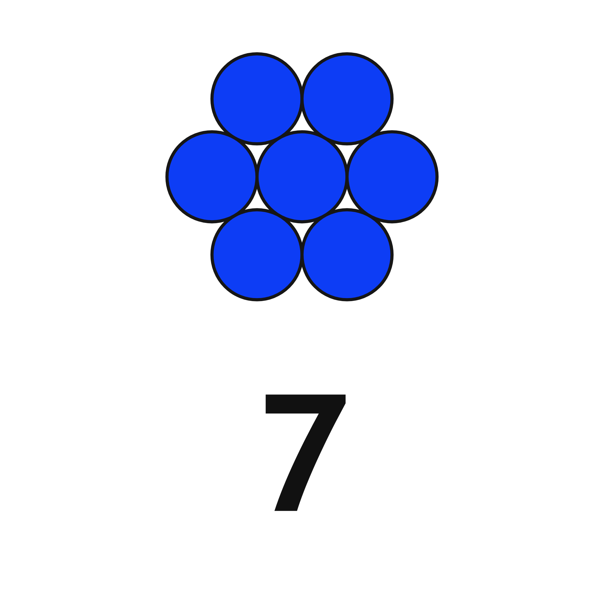 Number 7 blue