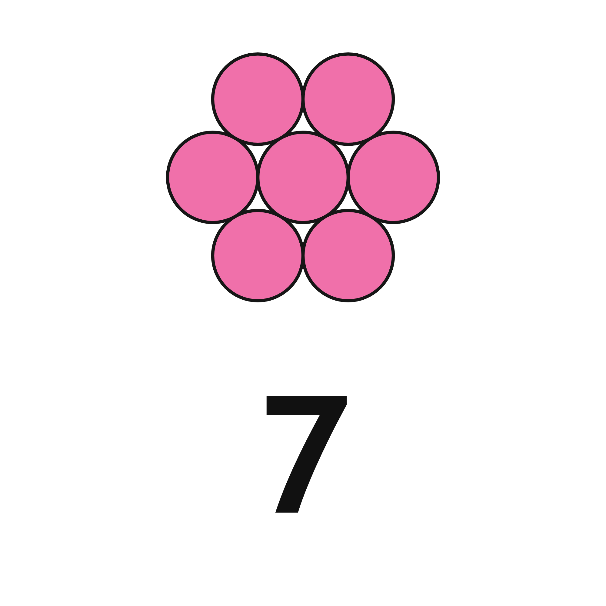 Number 7 pink